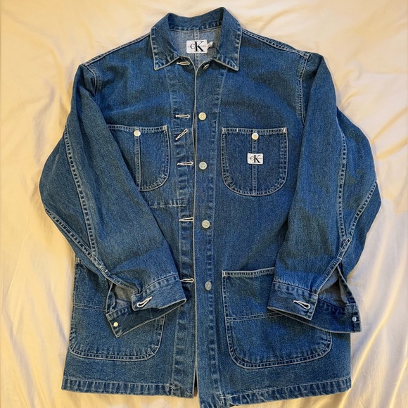 Vintage Calvin Klein Lightweight Denim Work Jacket - Picture 1 of 3